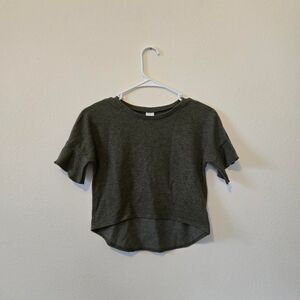 Women's Melrose and Market Fleece Lined Green Cropped Shirt Small